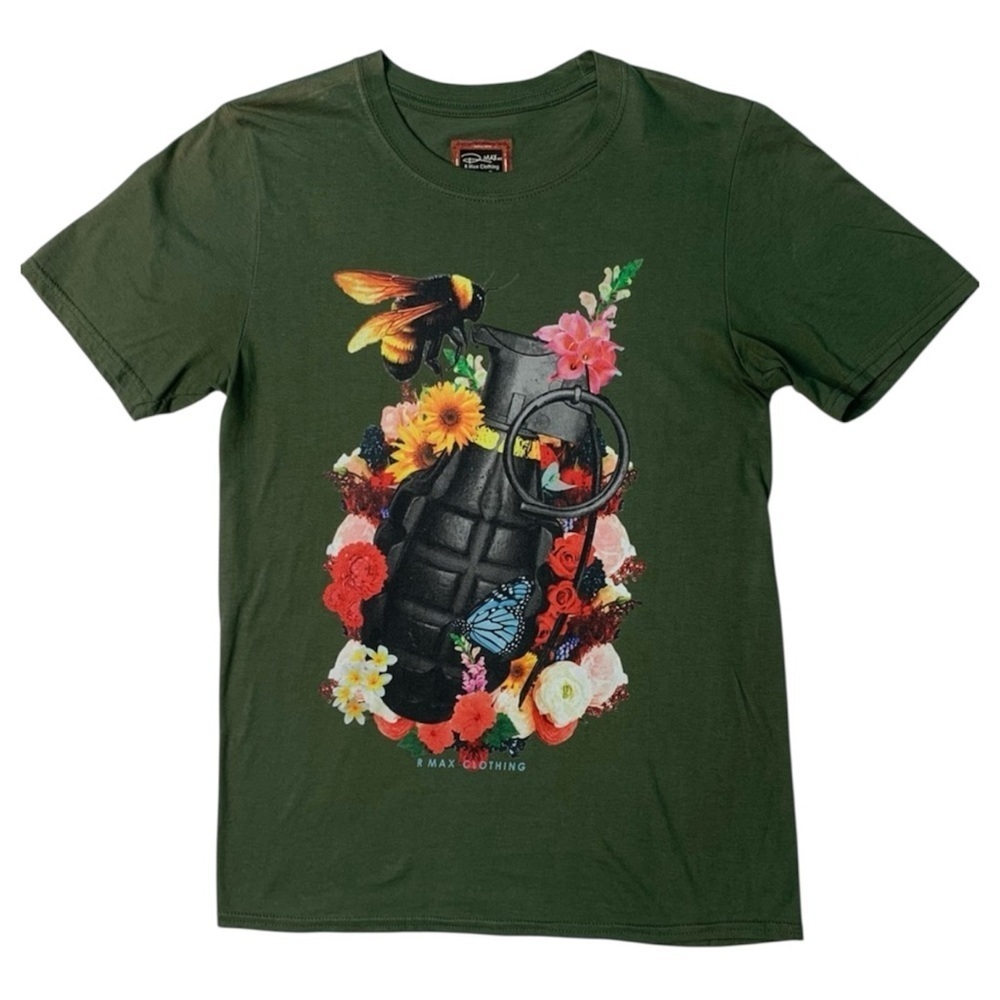 Sz Various flowers Grande Green Graphic T-Shirt for Men